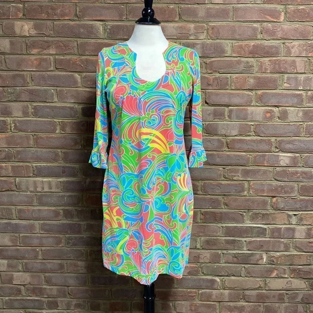Katherine Way Resort Collection Multi Shift Dress Size Medium - Picture 2 of 6